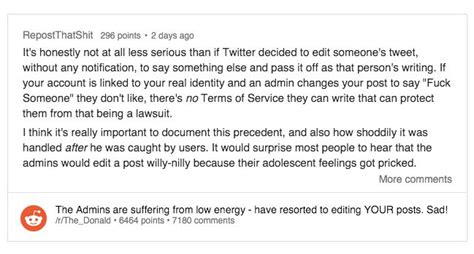 u/spez|Reddit’s CEO edited comments that criticized him .